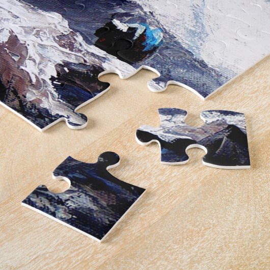 Panoramisch Uitzicht van Everest Mountain Base Cam Legpuzzel (Zijkant)