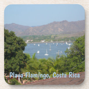Panoramisch Uitzicht van Flamingo Beach, Costa Ric Bier Onderzetter
