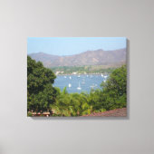Panoramisch Uitzicht van Flamingo Beach, Costa Ric Canvas Afdruk (Voorkant)