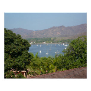 Panoramisch Uitzicht van Flamingo Beach, Costa Ric Perfect Poster