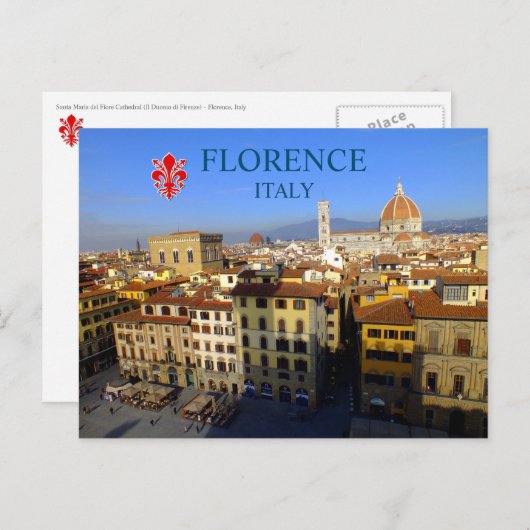 Panoramisch Uitzicht van Florence, Briefkaart van (Voorkant / Achterkant)