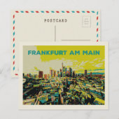 Panoramisch Uitzicht van Frankfurt Briefkaart (Voorkant / Achterkant)