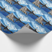 Panoramisch Uitzicht van het Annapurnagebergte Nep Cadeaupapier (Hoek)