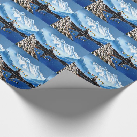 Panoramisch Uitzicht van het Annapurnagebergte Nep Cadeaupapier (Hoek)