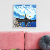 Panoramisch Uitzicht van het Annapurnagebergte Nep Canvas Afdruk (Insitu (Woonkamer))