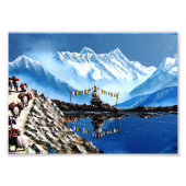Panoramisch Uitzicht van het Annapurnagebergte Nep Foto Afdruk (Voorkant)