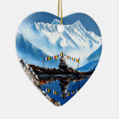 Panoramisch Uitzicht van het Annapurnagebergte Nep Keramisch Ornament (Rechts)