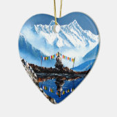 Panoramisch Uitzicht van het Annapurnagebergte Nep Keramisch Ornament (Links)