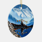 Panoramisch Uitzicht van het Annapurnagebergte Nep Keramisch Ornament (Rechts)