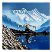 Panoramisch Uitzicht van het Annapurnagebergte Nep Poster (Voorkant)