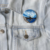 Panoramisch Uitzicht van het Annapurnagebergte Nep Ronde Button 5,7 Cm (In situ)