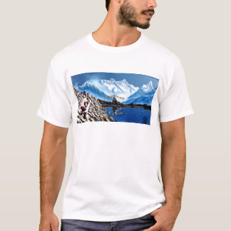 Panoramisch Uitzicht van het Annapurnagebergte Nep T-shirt