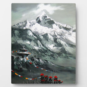 Panoramisch Uitzicht van het Everest-basiskamp Fotoplaat