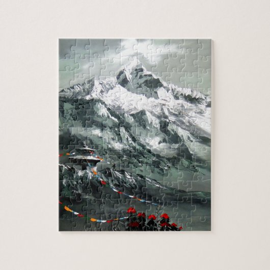 Panoramisch Uitzicht van het Everest-basiskamp Legpuzzel (Verticaal)