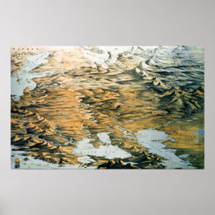 Panoramisch uitzicht van het gehele Russische Rijk Poster