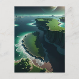 Panoramisch uitzicht van het Koninkrijk Jupiter me Feestdagenkaart