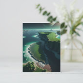 Panoramisch uitzicht van het Koninkrijk Jupiter me Feestdagenkaart (Staand voorkant)