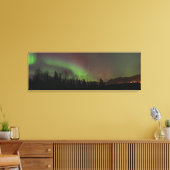 Panoramisch Uitzicht van het Noorderlicht in Alask Canvas Afdruk (Insitu (Woonkamer))