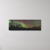 Panoramisch Uitzicht van het Noorderlicht in Alask Canvas Afdruk (Voorkant)