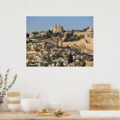 Panoramisch Uitzicht van Jeruzalem in Israël Poster (Keuken)