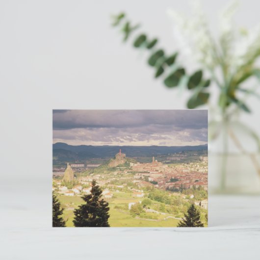 Panoramisch uitzicht van Le-Puy-en-Velay Briefkaart (Staand voorkant)