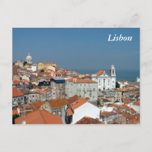 Panoramisch uitzicht van Lissabon Briefkaart
