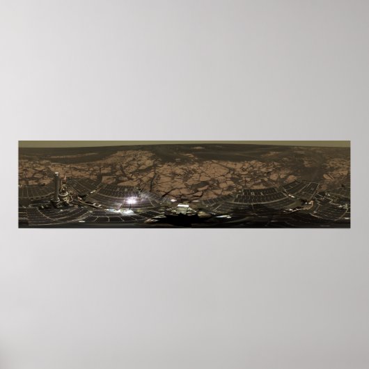 Panoramisch uitzicht van Mars 3 Poster (Voorkant)