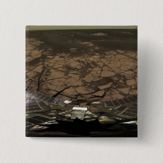 Panoramisch uitzicht van Mars 3 Vierkante Button 5,1 Cm (Voorkant)