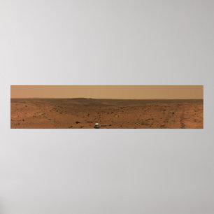 Panoramisch uitzicht van Mars 4 Poster