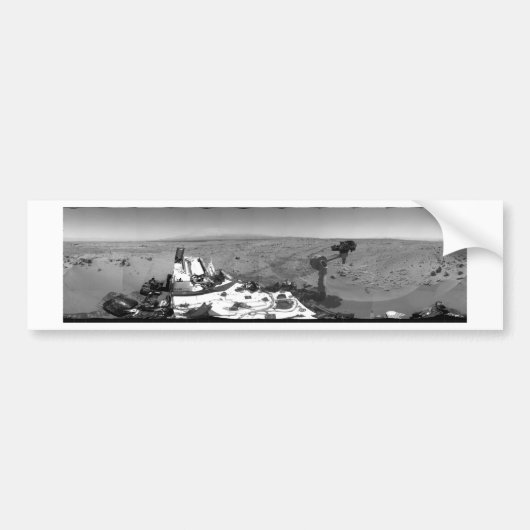 Panoramisch Uitzicht van Mars Bumpersticker (Voorkant)