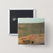 Panoramisch uitzicht van Mars Vierkante Button 5,1 Cm (Voorkant /achterkant)