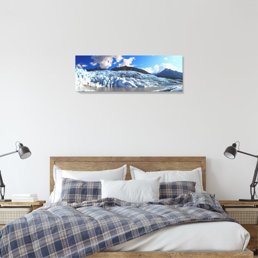 Panoramisch Uitzicht van Matanuska Gletsjer, Alask Canvas Afdruk (Insitu (Slaapkamer))