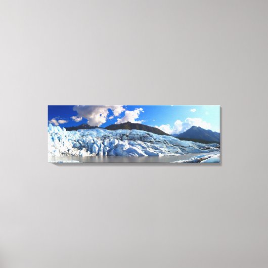 Panoramisch Uitzicht van Matanuska Gletsjer, Alask Canvas Afdruk (Voorkant)