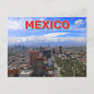 Panoramisch Uitzicht van Mexico-Stad Briefkaart