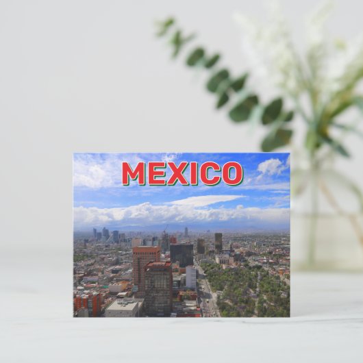 Panoramisch Uitzicht van Mexico-Stad Briefkaart (Staand voorkant)