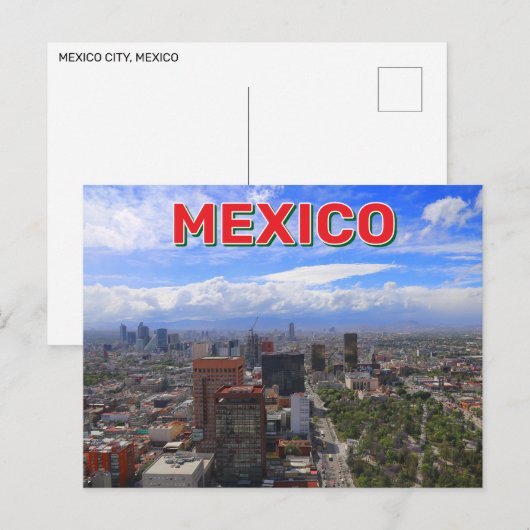 Panoramisch Uitzicht van Mexico-Stad Briefkaart (Voorkant / Achterkant)