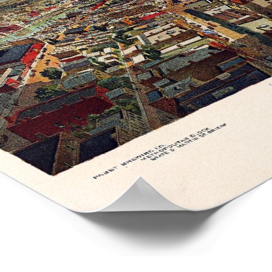 Panoramisch Uitzicht van Milwaukee Wisconsin in 18 Poster (Hoek)