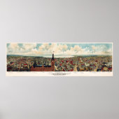 Panoramisch Uitzicht van Milwaukee Wisconsin in 18 Poster (Voorkant)