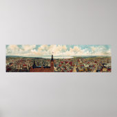 Panoramisch uitzicht van Milwaukee Wisconsin Poster (Voorkant)