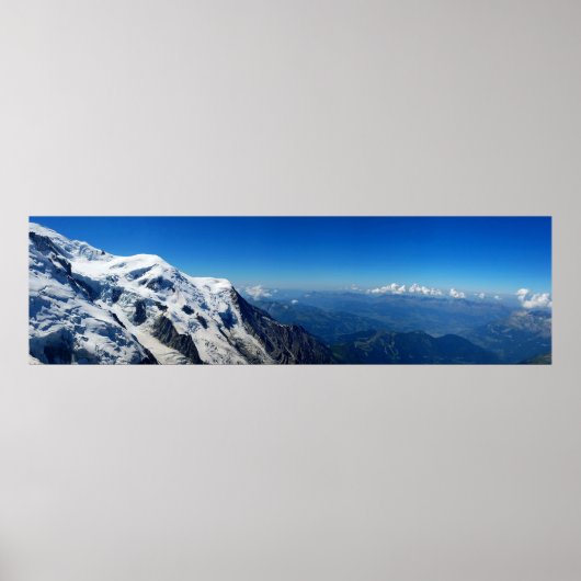 Panoramisch Uitzicht van Mont Blanc Poster (Voorkant)