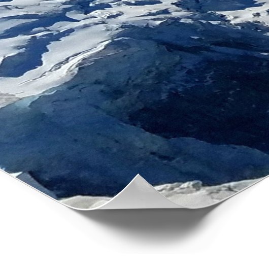 Panoramisch Uitzicht van Mont Blanc Poster (Hoek)