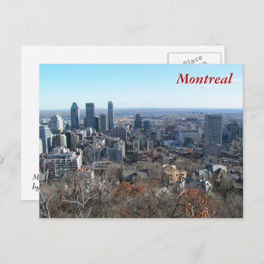 Panoramisch uitzicht van Montreal Briefkaart (Voorkant / Achterkant)