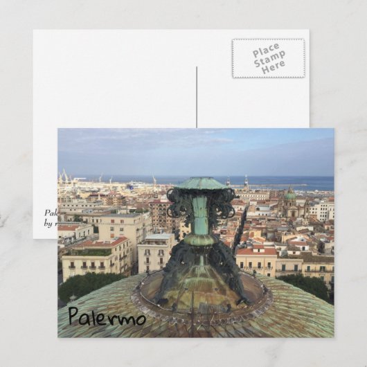 Panoramisch uitzicht van Palermo Briefkaart (Voorkant / Achterkant)