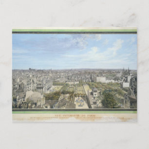 Panoramisch Uitzicht van Parijs naar het noorden, Briefkaart