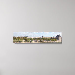 Panoramisch uitzicht van Parijs uit het dak van Mu Canvas Afdruk