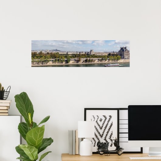 Panoramisch uitzicht van Parijs uit het dak van Mu Poster (Thuiskantoor)