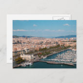 Panoramisch uitzicht van Port Vell in Barcelona, S Briefkaart (Voorkant / Achterkant)
