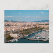 Panoramisch uitzicht van Port Vell in Barcelona, S Briefkaart (Voorkant)