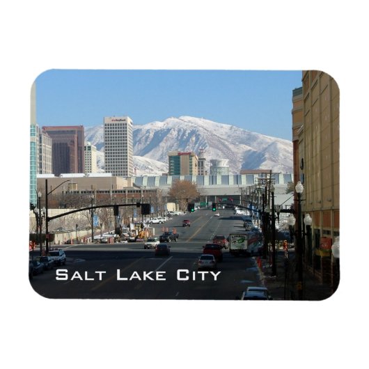 Panoramisch Uitzicht van Salt Lake City Magneet (Horizontaal)