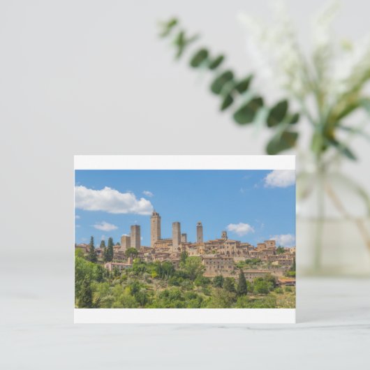 Panoramisch uitzicht van San Gimignano Tuscany Ita Briefkaart (Staand voorkant)